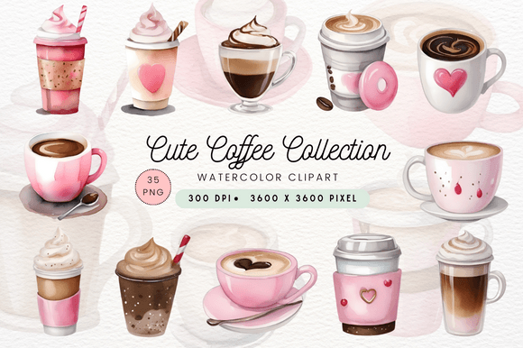 Download Cute Coffee Clipart Collection - Premium Bundle