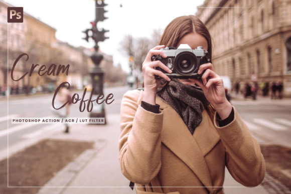 Download 7 Cream Coffee Photoshop Action, - Coffee Collection