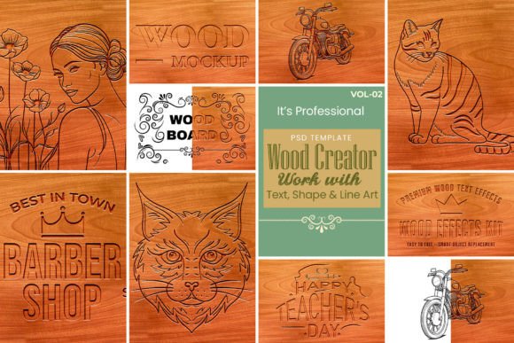 Download Word with Wooden Text &amp; Shape Effect - Effect Collection
