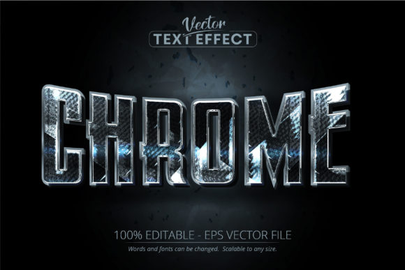 Download Chrome Text Effect, Editable Silver - Effect Collection
